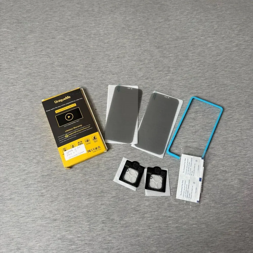 UniqueMe IPhone 12 Pro Privacy Screen Protectors 4 PCS. Set